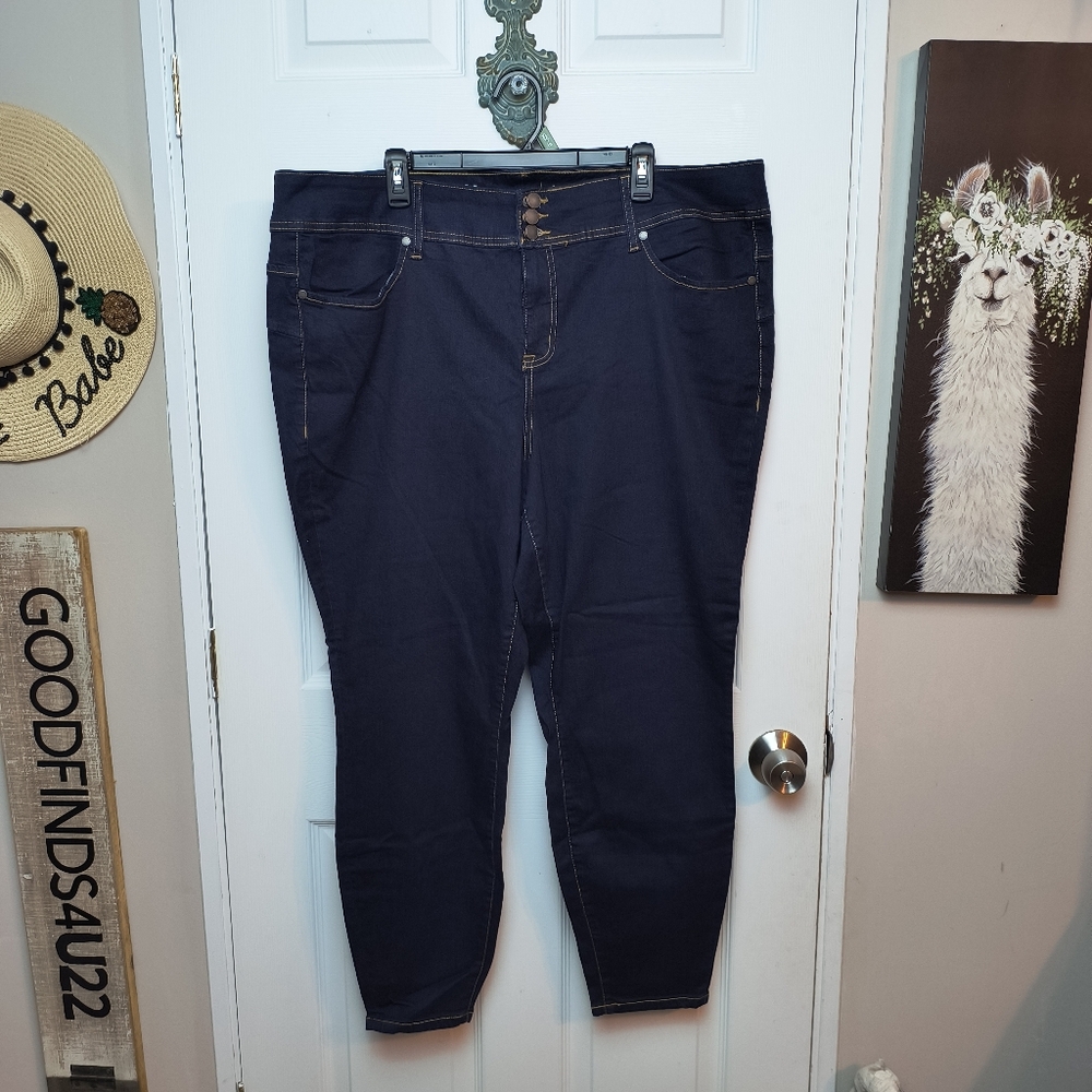 Lovesick Dark Wash Curvy Skinny Stretch Jeans Plus Size 26